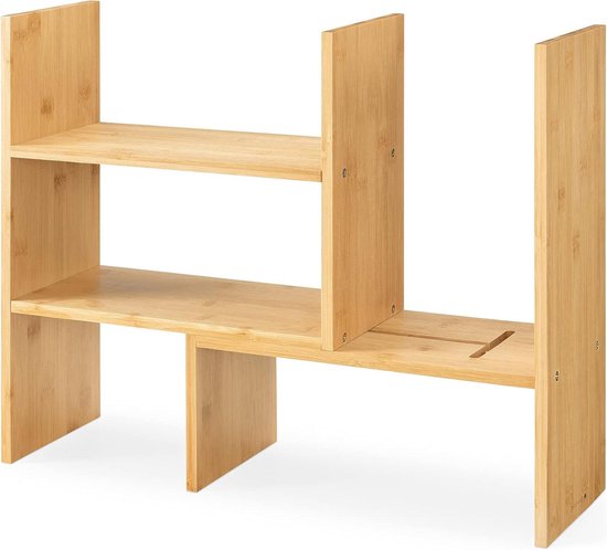THYGIFTREE Schreibtisch-Regal-Organizer aus Holz, Aufbewahrungsregal für Schreibtisch