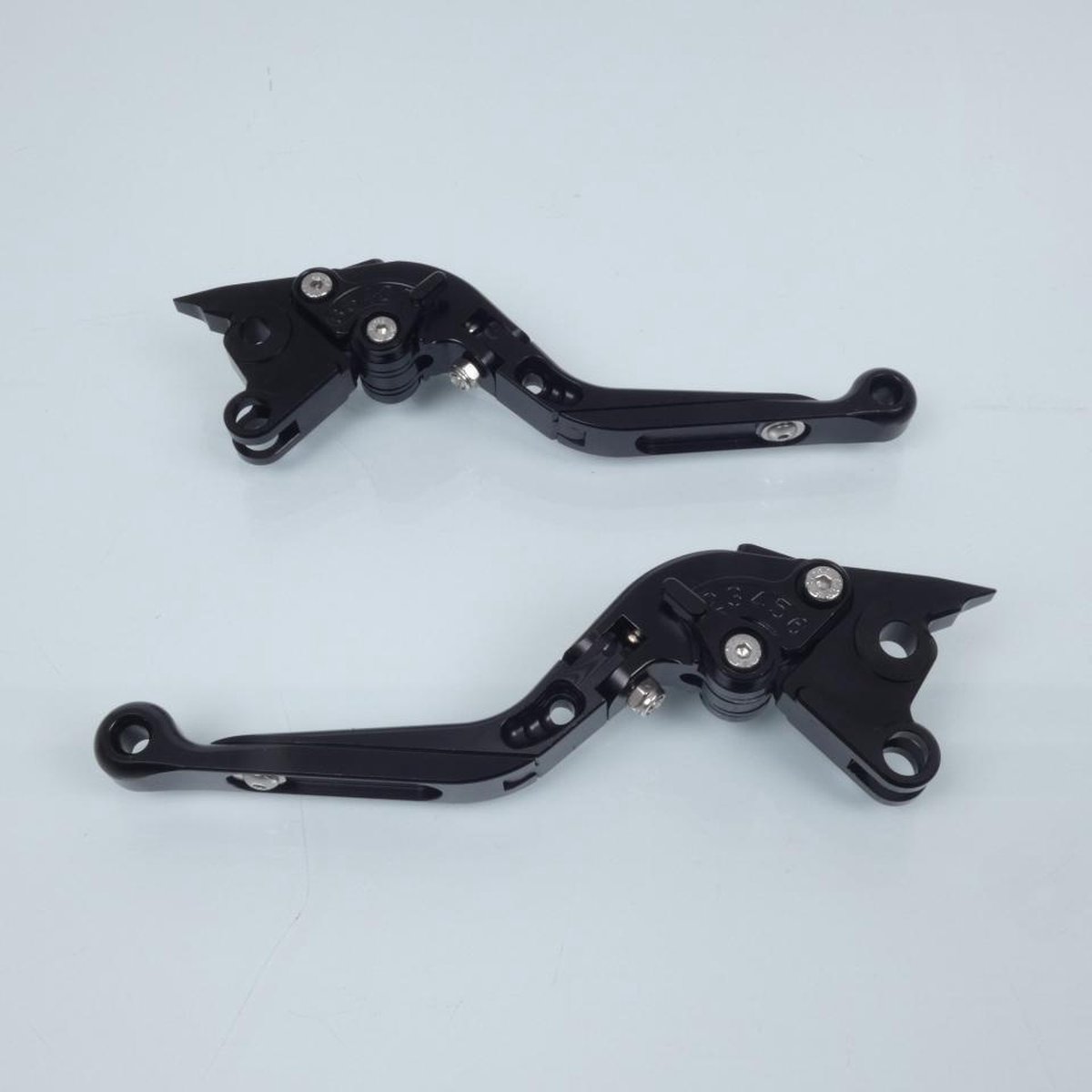 Levier frein droit Myra pour Moto Ducati 1100 Multistrada 2007 à 2009 alu CNC noir / paire Neuf