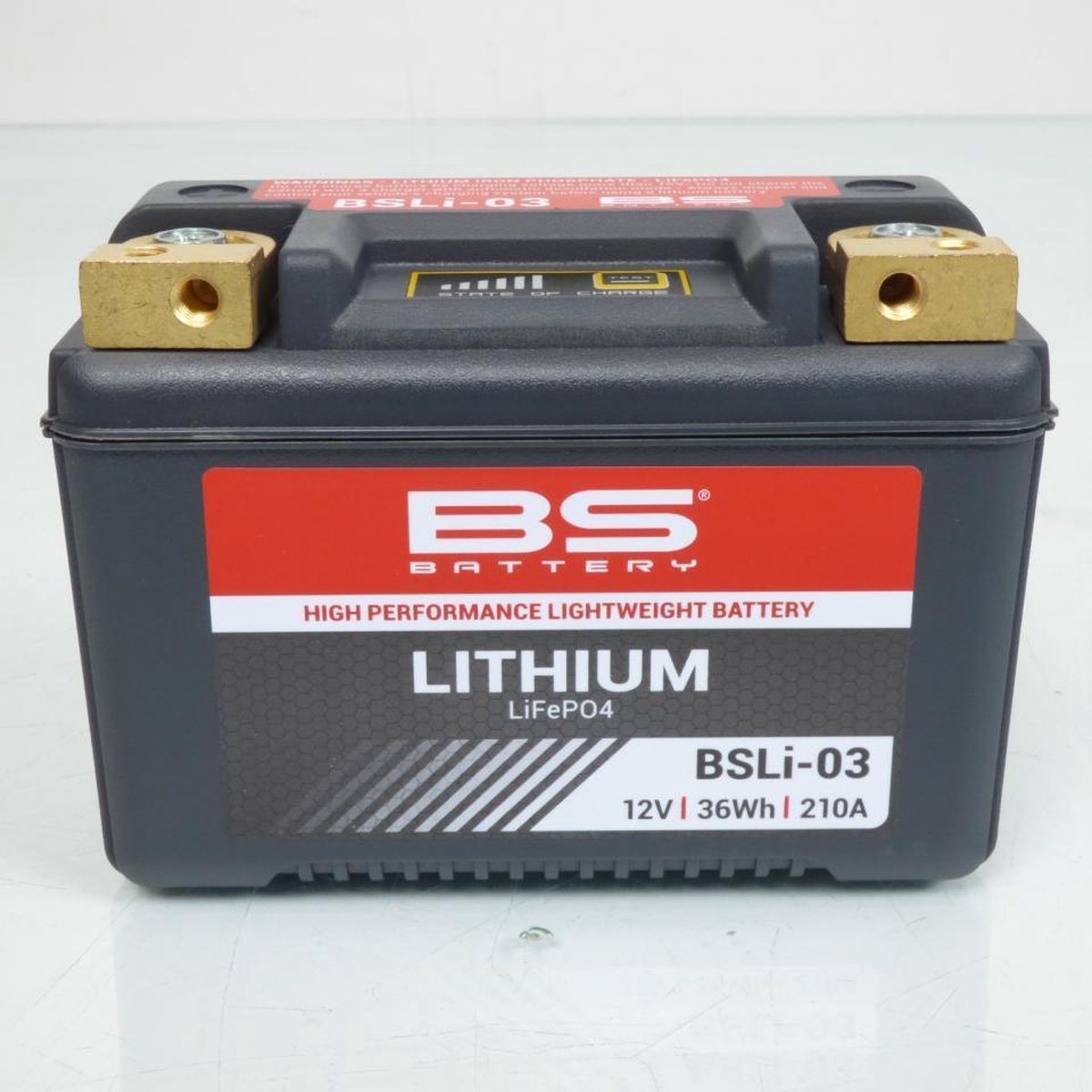 Lithiumbatterij van BS Battery voor Honda 500 CB-motorfiets, serienummer 1999 tot 2003, BSLI-03 / HJB9Q-FP / 12N9-4B-1 / 12V 36Wh, nieuw