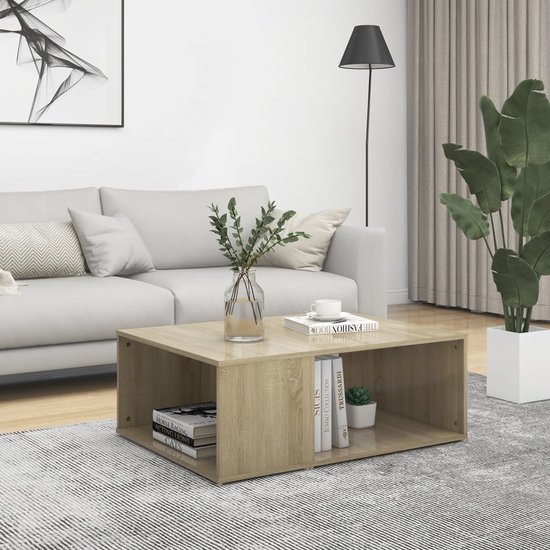 vidaXL - Salontafel - Bruin - Teakhout - 90 x 50 x 30 cm - Leen Bakker