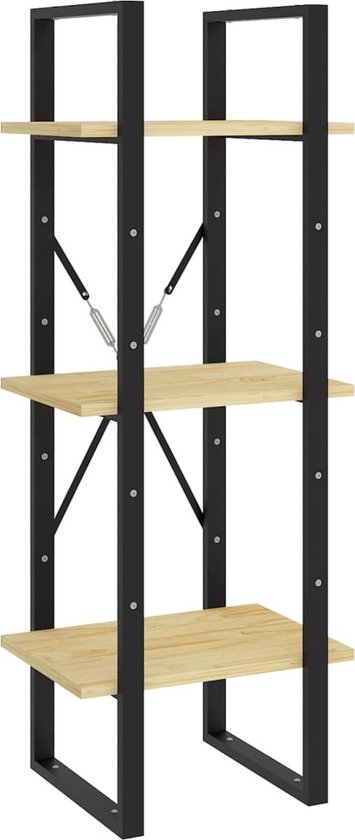 Bibliothèque The Living Store - Style Industriel - 40 x 30 x 105 cm - Pin Massief