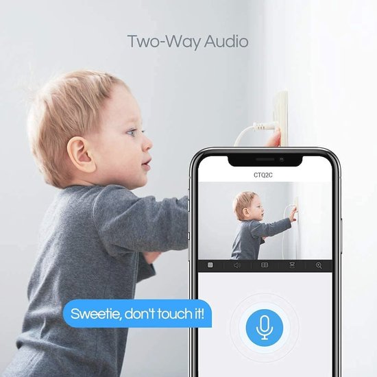 Draadloze Wifi Bewakingscamera voor Binnen - 1080p FHD met Nachtzicht, Bewegingsdetectie en Bidirectionele Audio — afbeelding 4