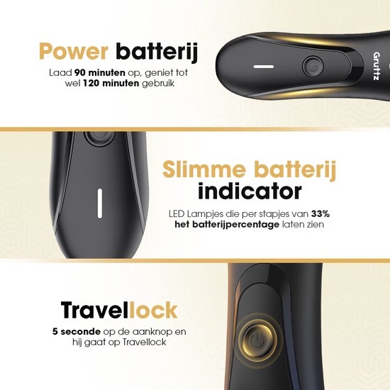 Gruttz Bodygroomer Mannen v3 - Body Trimmer - Gemaakt voor Schaamstreek - Inclusief Travelbag