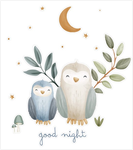 Little Dutch Muurstickers Good Night 45 x 40 cm