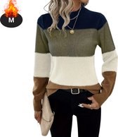 Bovista Sweater Dames - Sweaters - Hoodie - Warme Trui - Vest - Legergroen - M