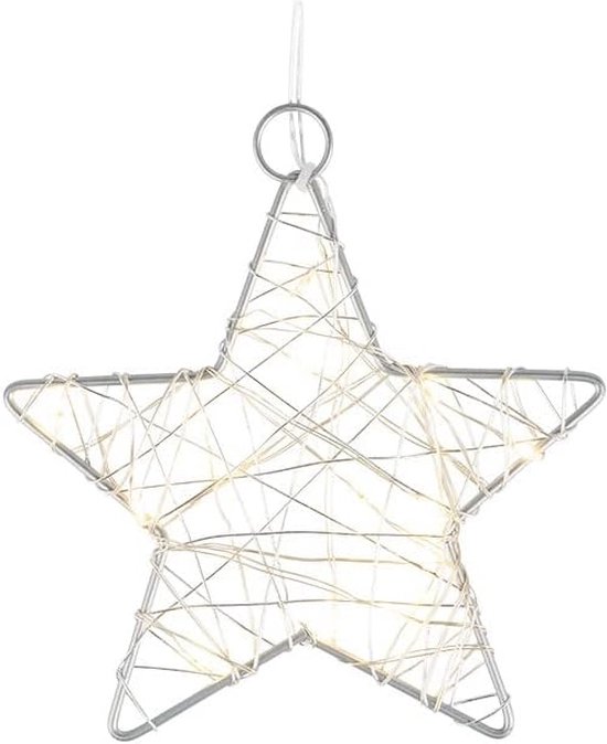 Decoratieve led-lamp met ledverlichting, warmwit, zilver, lichtster van
