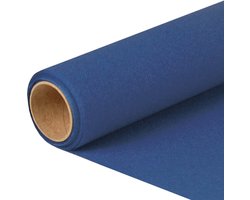 Tafelloper - blauw - 500 x 40 cm - papier - tafelversiering voor op een tafelkleed - bunnen midden band