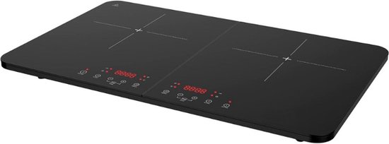 HOMCOM Draagbare Inductiekookplaat, 10 Temperatuurinstellingen Touchscreen Zwart~1u7g8hh2hmg00