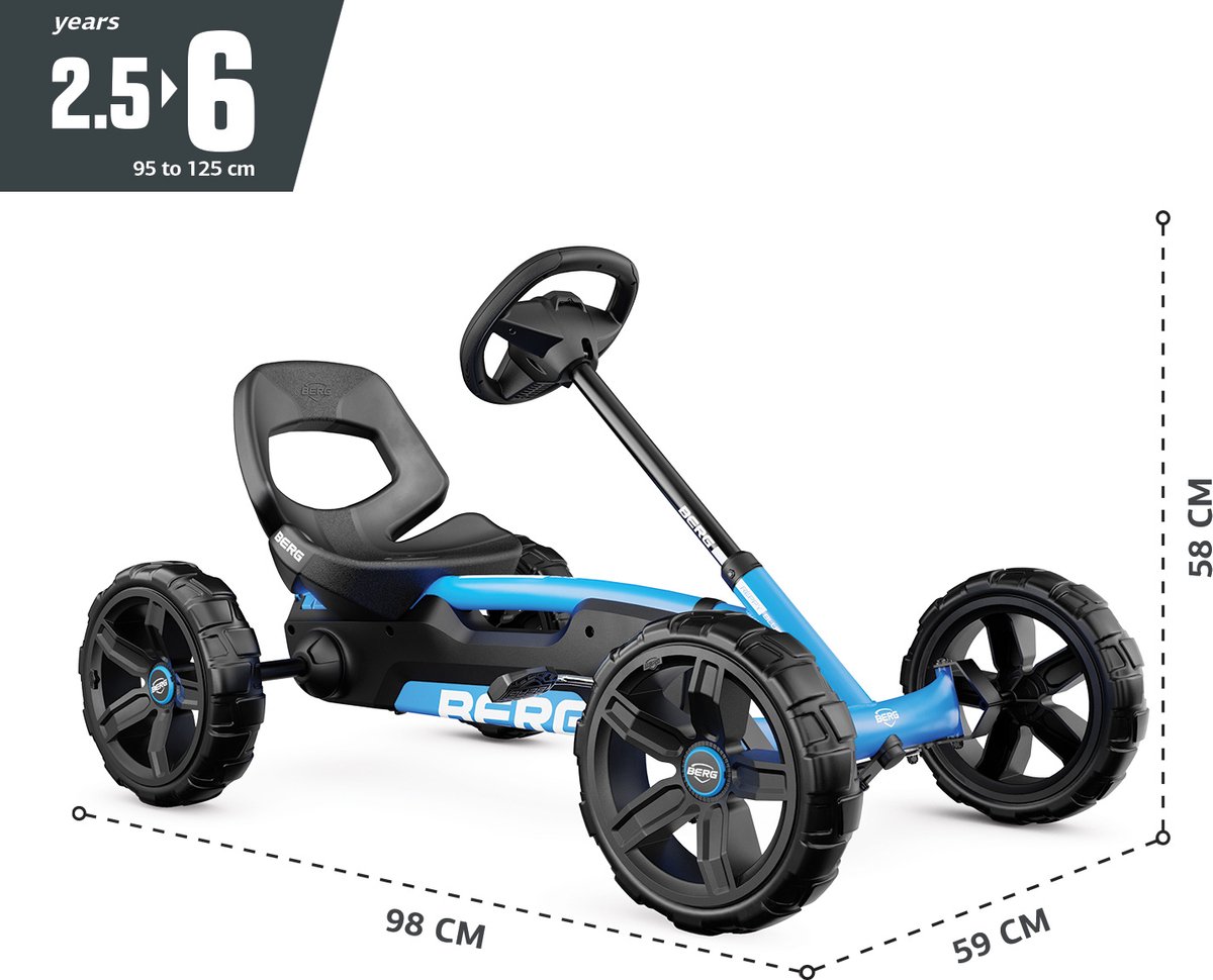 BERG Reppy Blue Skelter - Verstelbare stoel - EVA banden - 2,5+ Jaar - Blauw — afbeelding 4