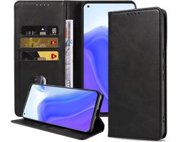 Smartphonica Telefoonhoesje geschikt voor Xiaomi Mi 10T / 10T Pro kunstleren Hoesje met Magnetische sluiting en Pasjeshouders Book Case met Klepje - Zwart geschikt voor Xiaomi Mi 10T;Xiaomi Mi 10T Pro