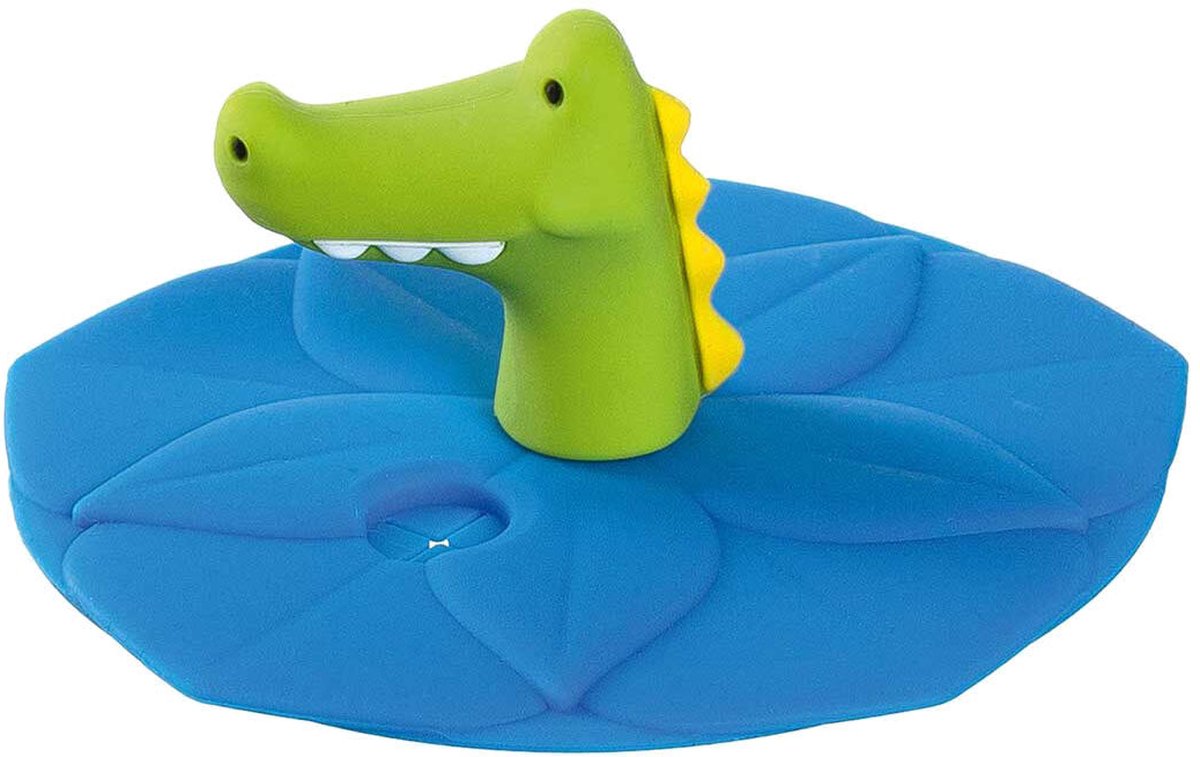 Leonardo - BAMBINI Drinkglas Deksel Krokodil Blauw
