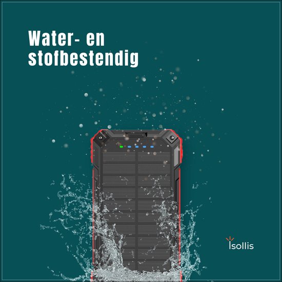 20000mAh Solar Phone Power Bank, Draagbare Waterdichte Zonne Energiebank Oplaadkabel Micro Usb Poort