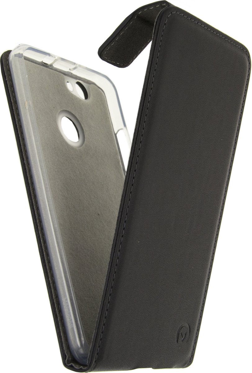 Mobilize Telefoonhoesje geschikt voor Huawei Nova Hoesje | Mobilize Classic Gelly Flipcase | Pasjeshouder voor 1 Pasje | Telefoonhoesje voor Pinpas / OV Kaart / Rijbewijs - Zwart