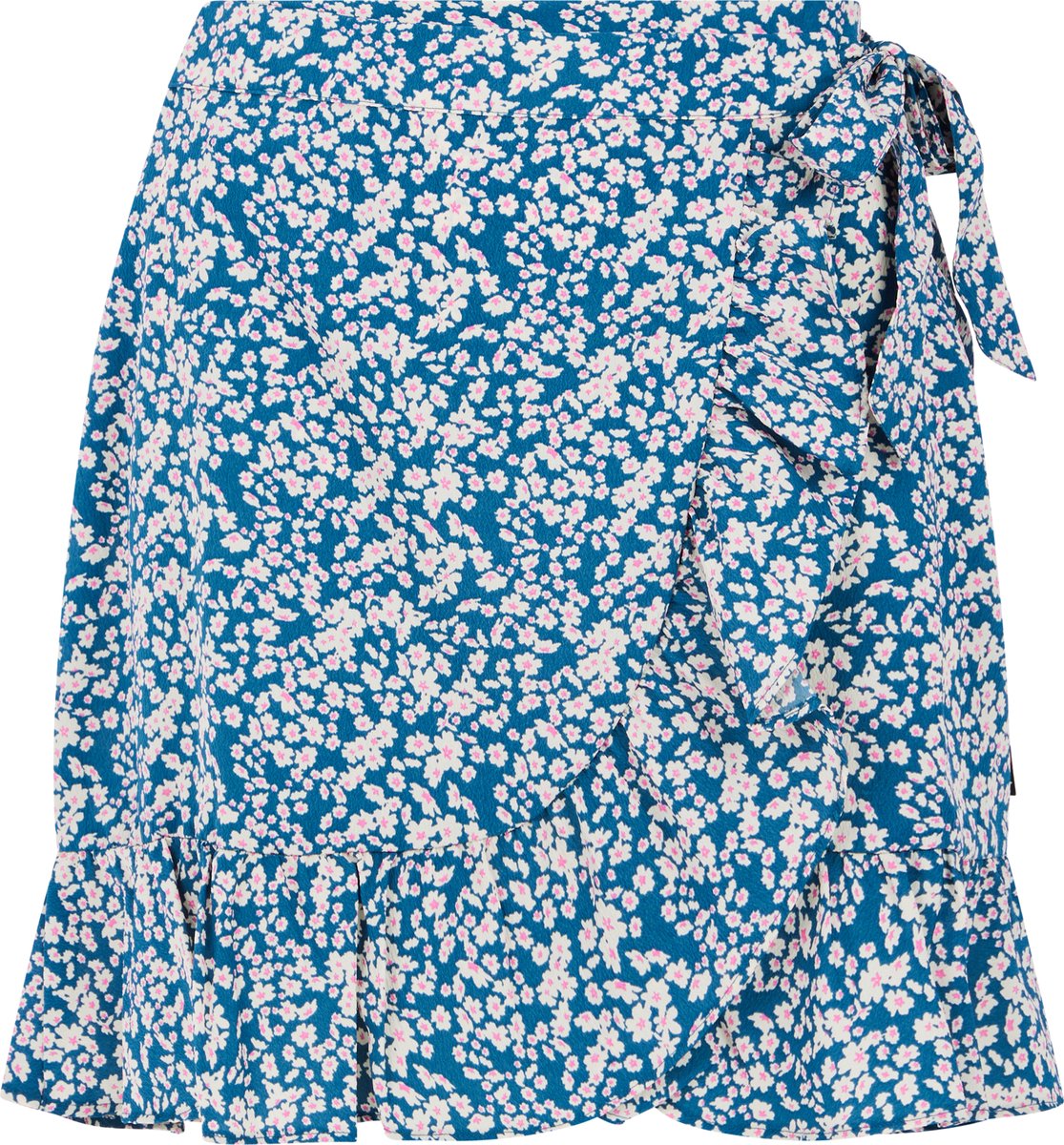 Protest Prtfieke – Rok Dames – Wikkelrok – Koordsluiting – Tailleband elastiek Blauw