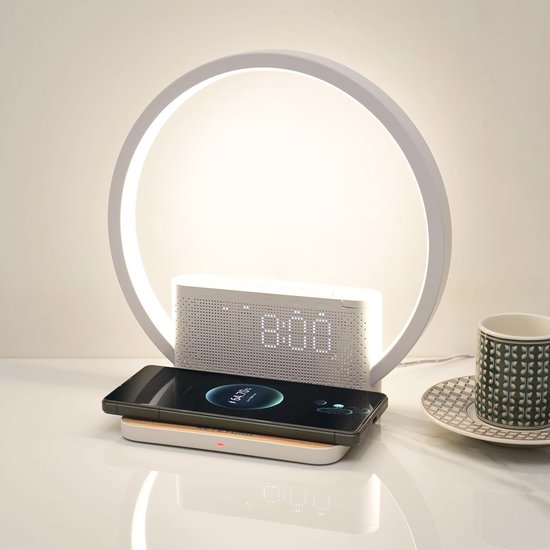 NICI oplaadbare led-tafellamp met draadloos opladen - Wit - Verlichting