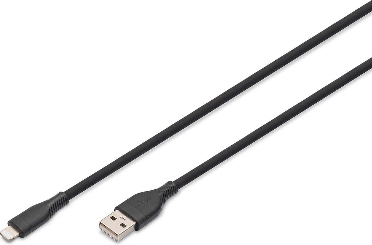 Digitus AK-600108-010-S Lightning-kabel 1 m Zwart