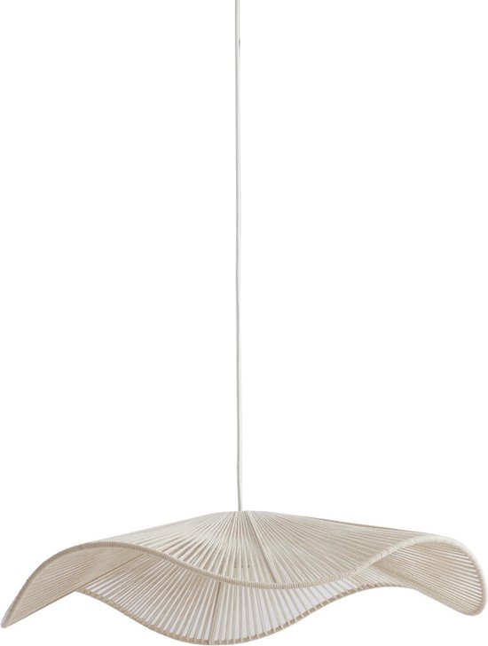 Light & Living Lampe à Suspension Rafa - Bois - Wit - 70 x 15 x 70 cm (LxHxP)