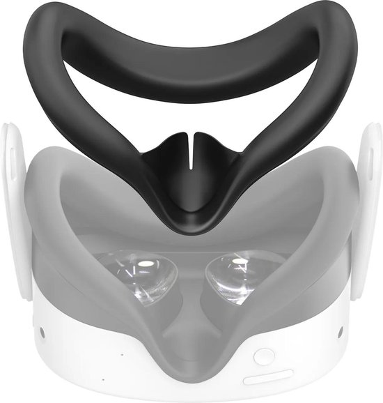 Silicone Face Protector for Meta Quest 3S – Soft Sweatproof Facial Cover, Anti-Light Leak, Skin-Friendly VR Goggle Protection – Black