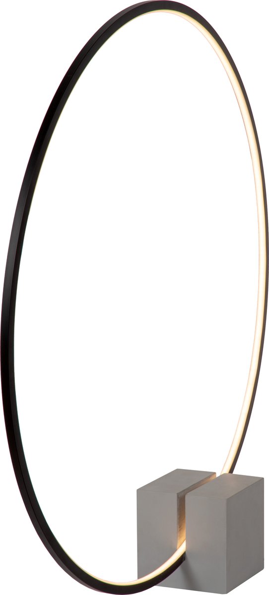 Lucide CIRKELIS - Tafellamp - Ø 83 cm - LED Dimbaar - 1x24W 3000K - Zwart