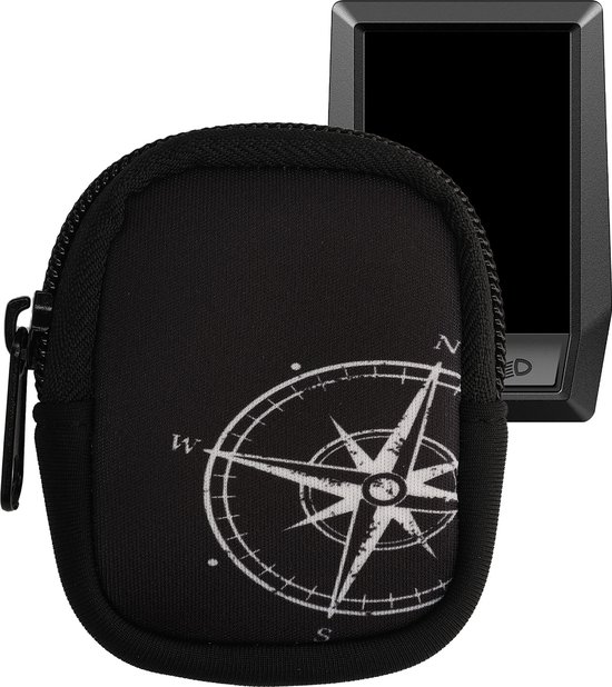 Kwmobile Custodia Protettiva In Neoprene Per Bosch Kiox/Kiox 300, Astuccio Con Zip E Scritta Divertente, Bianco/Nero - 2