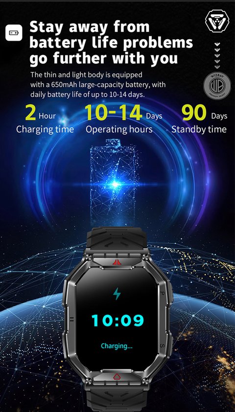 Led Barometer WizBay Premium Select® 2.1 inch AMOLED HD - Kompas Altitude & Barometer ...