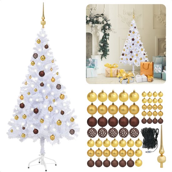 Groene kunst kerstboom 150 cm inclusief gekleurde kerstverlichting Groene kunst kerstboom 150 cm inclusief gekleurde kerstverlichting