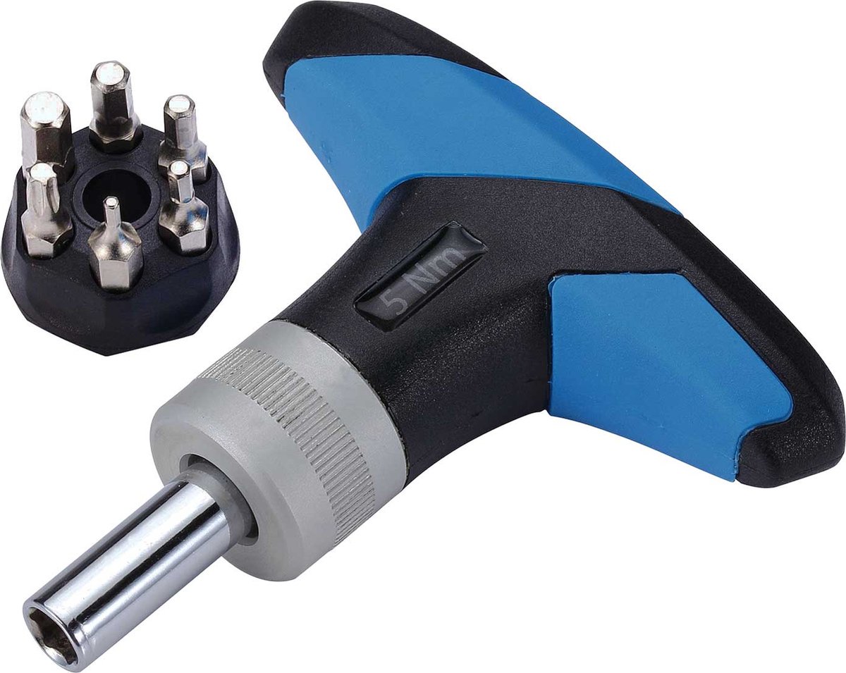 BBB Cycling TorqueFix 5Nm Momentsleutel Fietsgereedschap – Inbussleutel Fiets – Klikmechanisme – Momentsleutel Fiets - Torque Wrench – BTL-119