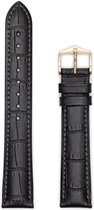 Bracelet montre Hirsh - Duke Zwart - Cuir - 16mm