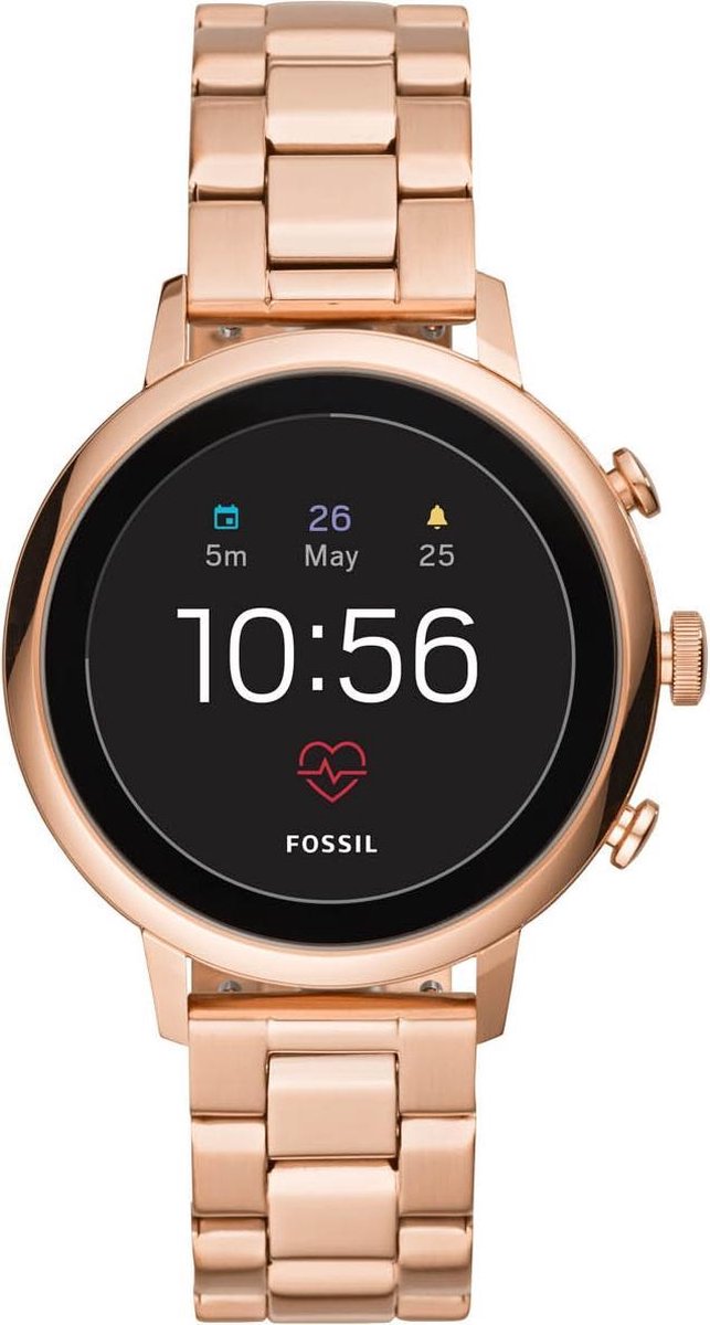 Fossil Q Venture Gen 4 Smartwatch Zilverkleurig bol