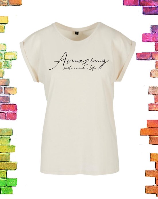 beige dames shirt Amazing | beige maat 3XL