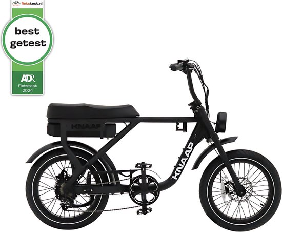 KNAAP - AMS X BLACK + Front rack - Elektrische fatbike - Best getest 2024 - Rijklaar - 2 jaar garantie - Lid van RAI vereniging
