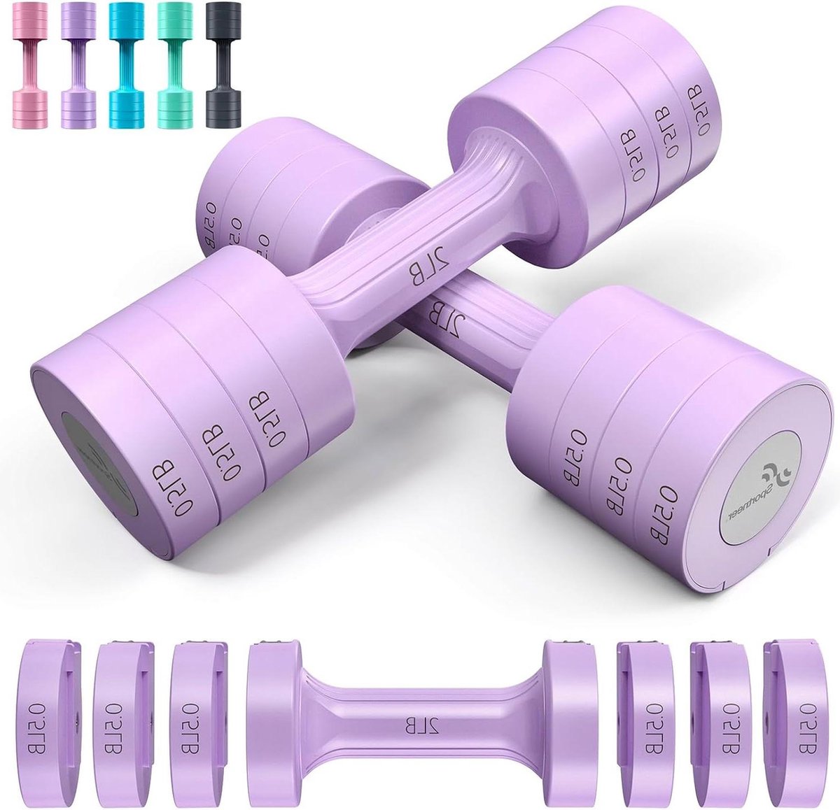 Dumbbells-Gewichten Verstelbare halters handgewichten set 45 kg - halter gewicht - thuis gym workout - krachttraining