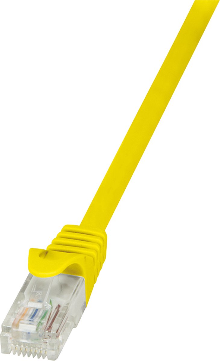 LogiLink CP2027U RJ45 Netwerkkabel, patchkabel CAT 6 U/UTP 0.50 m Geel Snagless 1 stuk(s)