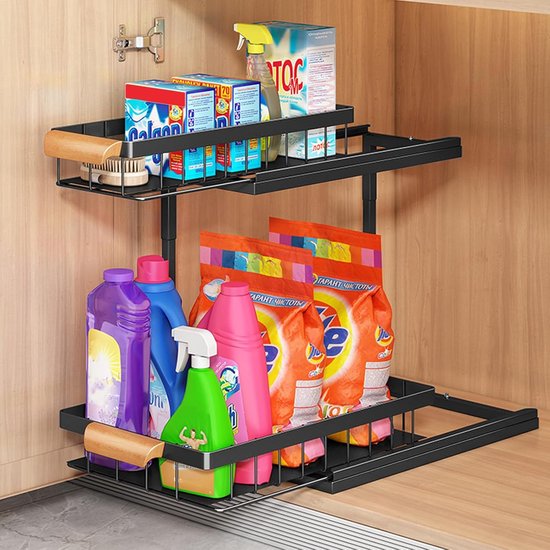 Uittrekbare organizer onder de gootsteen, 2-laags ... – Vicedeal Uittrekbare organizer onder de gootsteen, 2-laags ... – Vicedeal