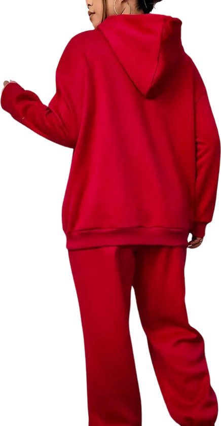 Bovista Ensemble de jogging - Ensemble domicile - Adultes - Survêtement - Confortable - Pantalon de survêtement - Survêtement - Femme - Hiver - Rouge - M