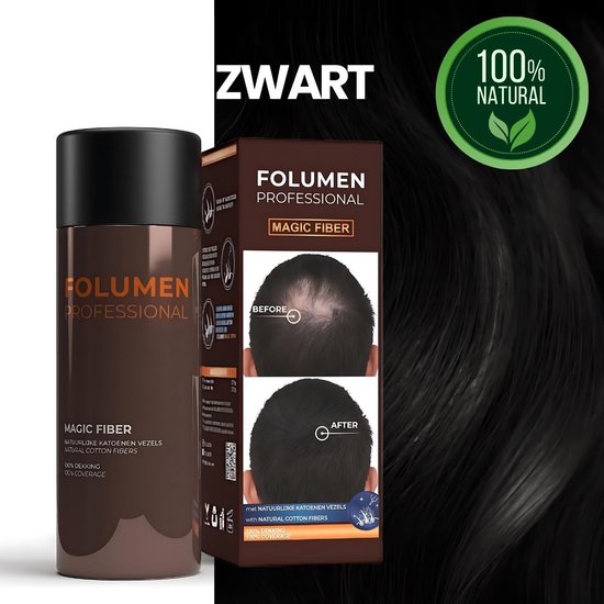 FOLUMEN Haarvezels Zwart