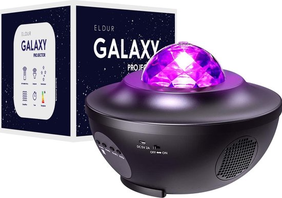Eldur® Originele Sterren Projector - Galaxy projector - Sterrenhemel - Bluetooth met Muziek - 2 Jaar Garantie - Led en Laser Lamp - Nachtlamp