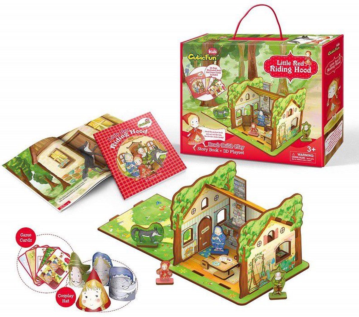 Cubic Fun 3D puzzel  Little Red Riding Hood  Schwierigkeit 28  35 stukjes