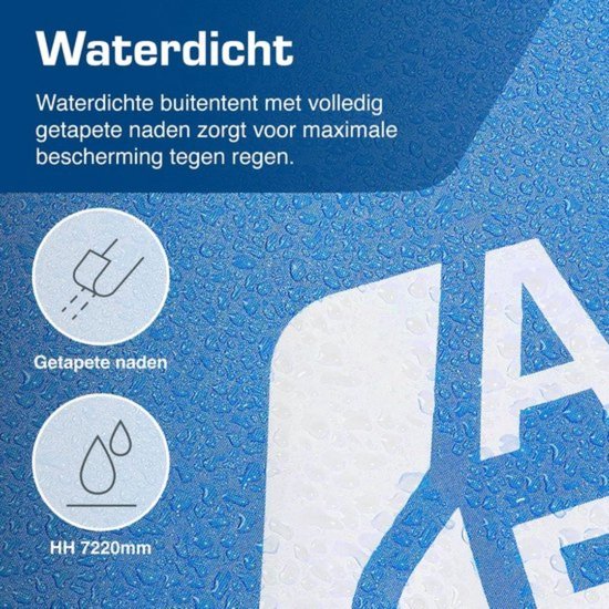 Gemakkelijk Opzetbare Premium Tent - Verduisterende Kampeertent - Waterdichte Familietent tot 4-5 Personen, Uitklapbare Tent voor Wandelen, Tuin, Festivals & Buiten - Blauw van Forceatt — afbeelding 3
