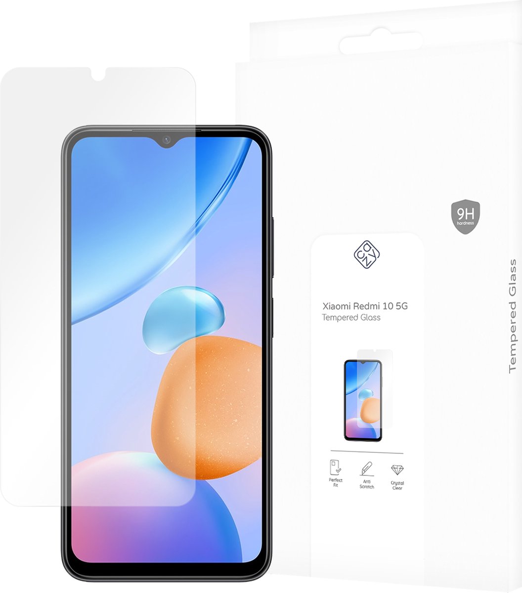Cazy screenprotector geschikt voor Xiaomi Redmi 10 (5G) - Screenprotector Gehard Glas