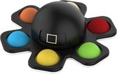 Cazy Fidget Spinner met Pop Up Bubble - Anti Stress - Zwart