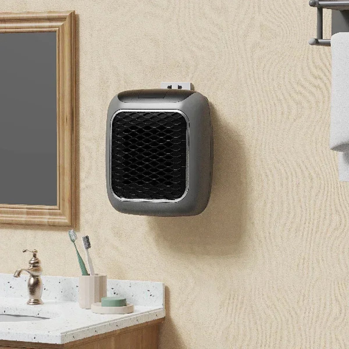 TRESKO infrarood verwarming, 3000 W, met afstandsbediening, elektrisch, voor op het terras, met 3 warmtestanden, terrasverwarming voor binnen en buiten, wandverwarming, infrarood verwarming