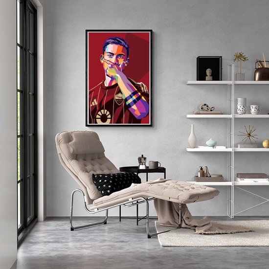 Paulo Dybala Poster | Affiche Pop Art | Voetbal Affiche | Affiche de Sport | Affiche artistique | Joueur de football Poster | Affiche Action | Affiche cool | 51x71cm | Décoration murale | Affiche murale | Convient pour l'encadrement