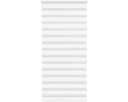 vidaXL - Zebra - rolgordijn - 110x200 - cm - stofbreedte - 105,9cm - polyester - wit