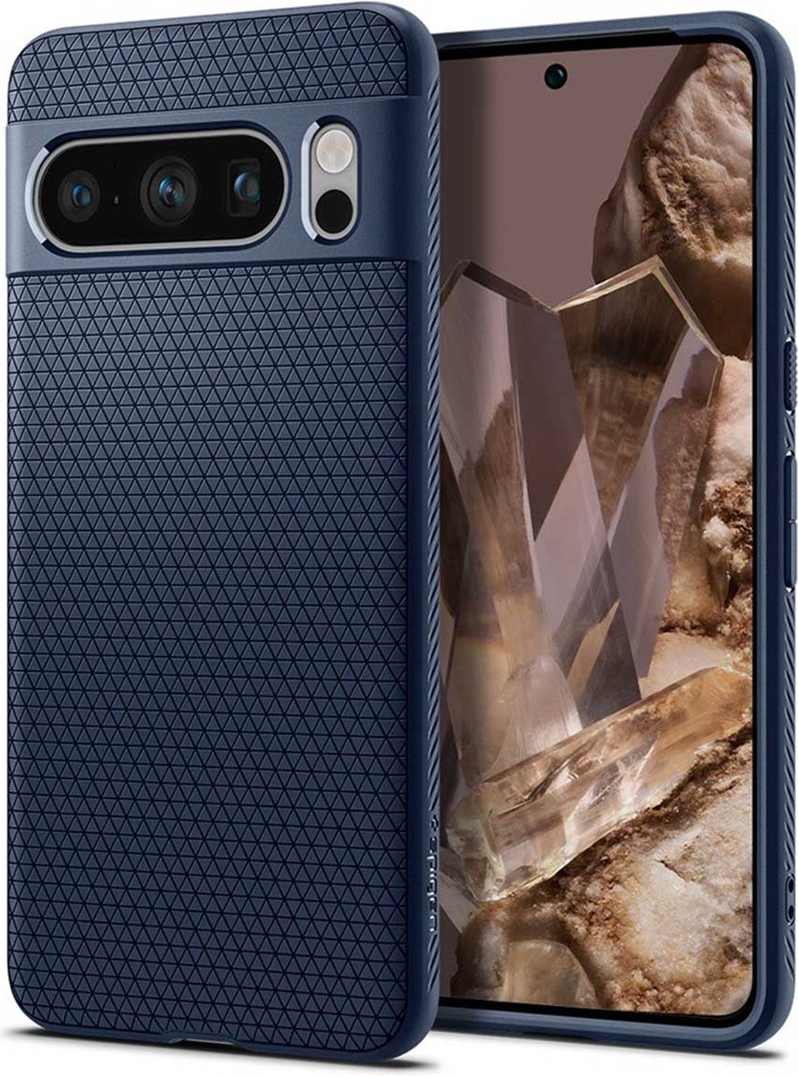 Spigen Liquid Air Hoesje voor de Google Pixel 8 Pro - Back Cover Flexibel TPU Blauw
