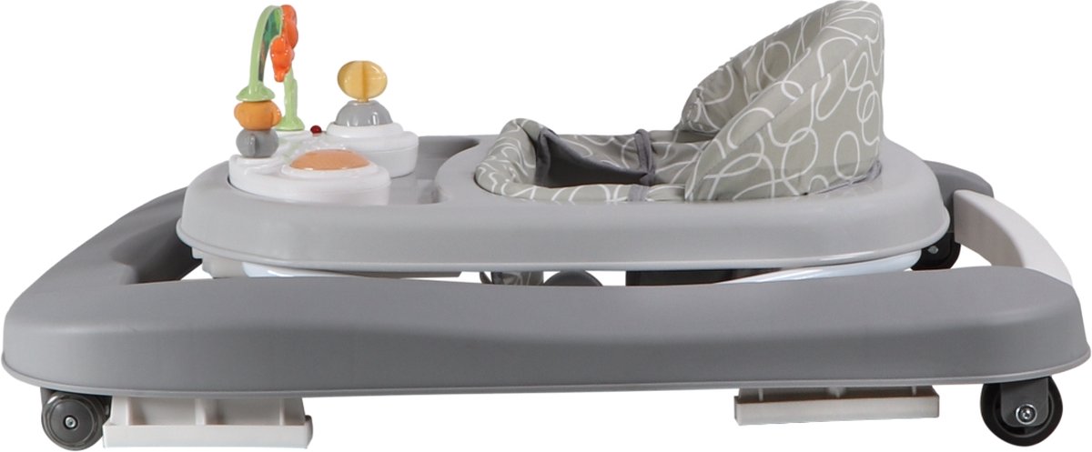 MamaLoes Loopstoel met Speelbord - Evi Grijs - Loopstoeltje Baby - Jongen & Meisje - Baby Walker met Wielen – foto 6