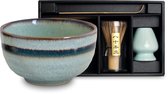 Bol.com Japanse Matcha thee set Kioto - Matcha drinken zoals het hoort - Cadeau tip 2024! - ✓Kom ✓Matcha borstel ✓Matcha houder ... aanbieding
