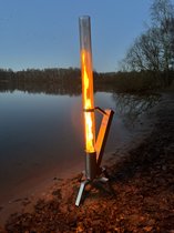 Muntel® Pellet Terras Heater - Terrasverwarmer - Outdoor - Heater - Fire Tube - Pallet - RVS - 51,3 x 40,7 x 130,5 Cm