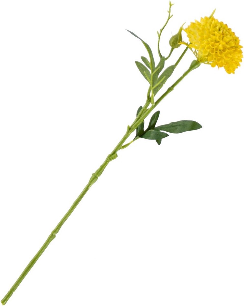 homebound by ky Kunstbloem zinnia 36cm geel | kunstbloem