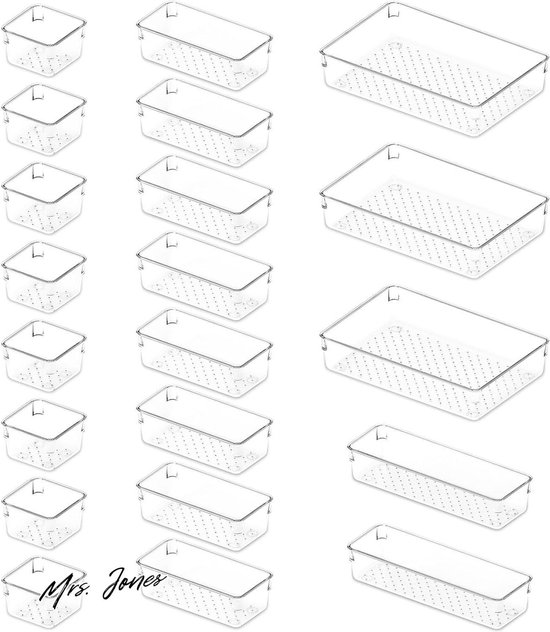 Lifewit 24 Stuks Lade Organizer Set, Plastic Bureau lade Verdelers Lifewit 24 Stuks Lade Organizer Set, Plastic Bureau lade Verdelers